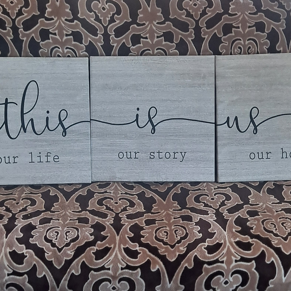 3 Peice Canvas Deco
